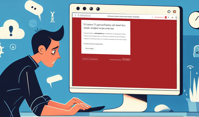 Yandex Brouser zablokiroval allchargebacks.ru